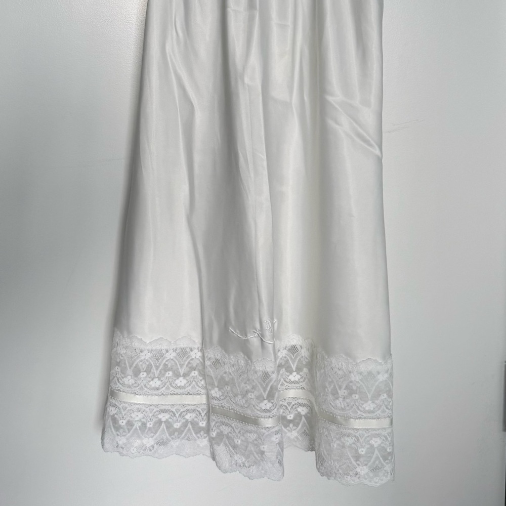 BRIDAL DIOR VINTAGE WHITE LACE SLIP